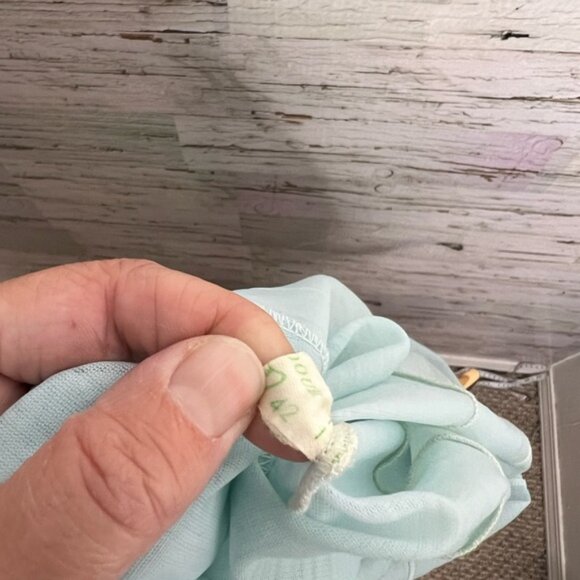 Vintage blue night gown slip chemise bow sheer size medium - Picture 8 of 8